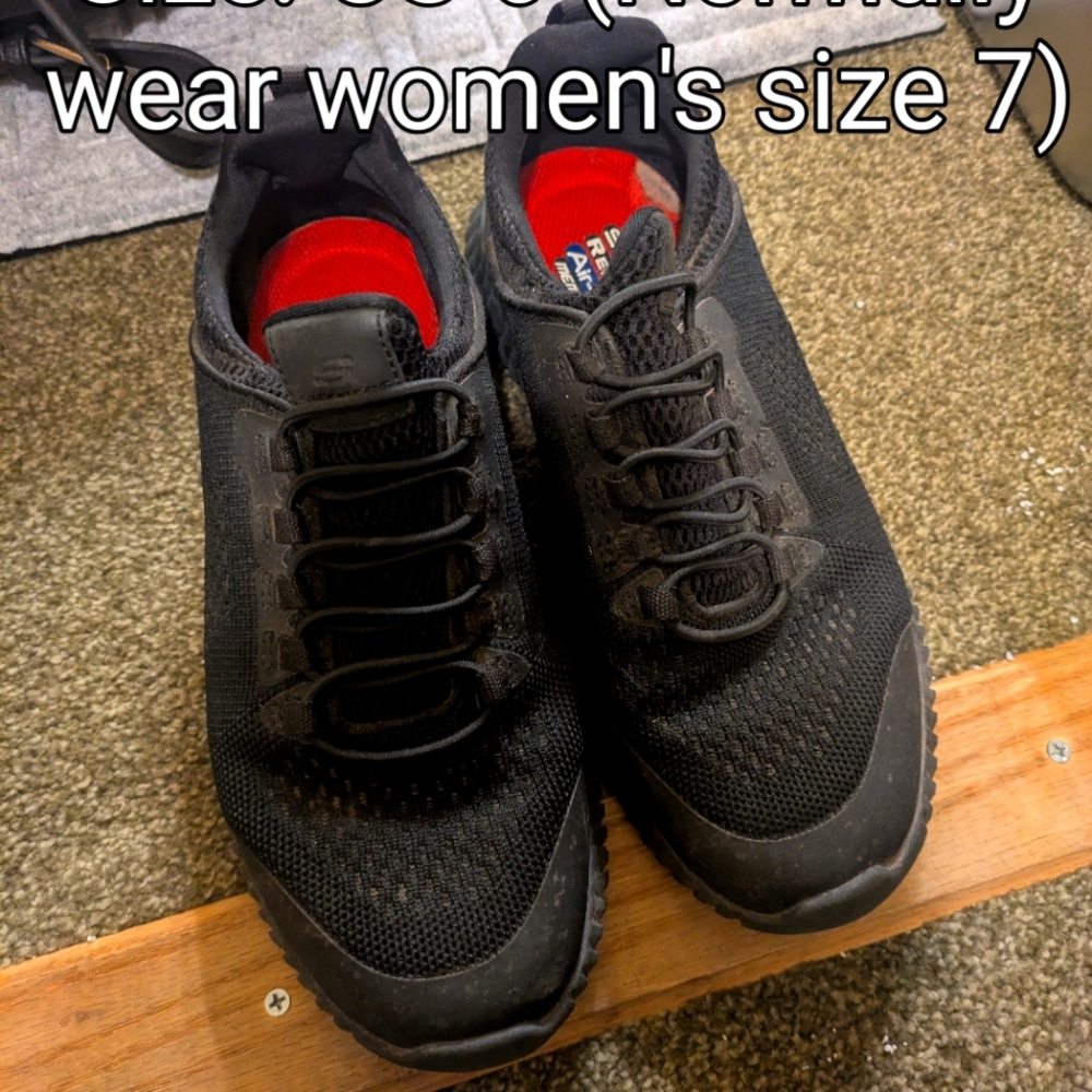 Sketchers Black Athletic Sneakers work non slip